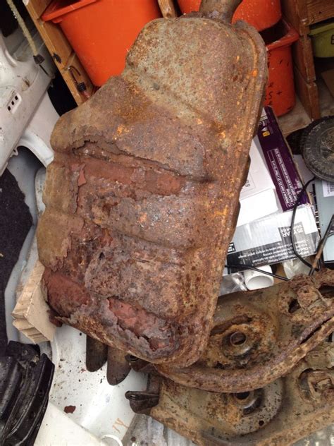 rear exhaust box corroded